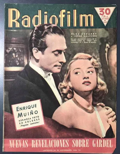 revista radiofilm n° 205 gardel muiño zubarri 1949