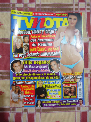 Revista Tv Notas Portada Paulina Rubio Poster Vanessa ...