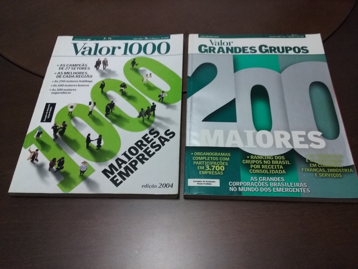 Revista Valor - 1000 Maiores Empresas E Grandes Grupos - R 