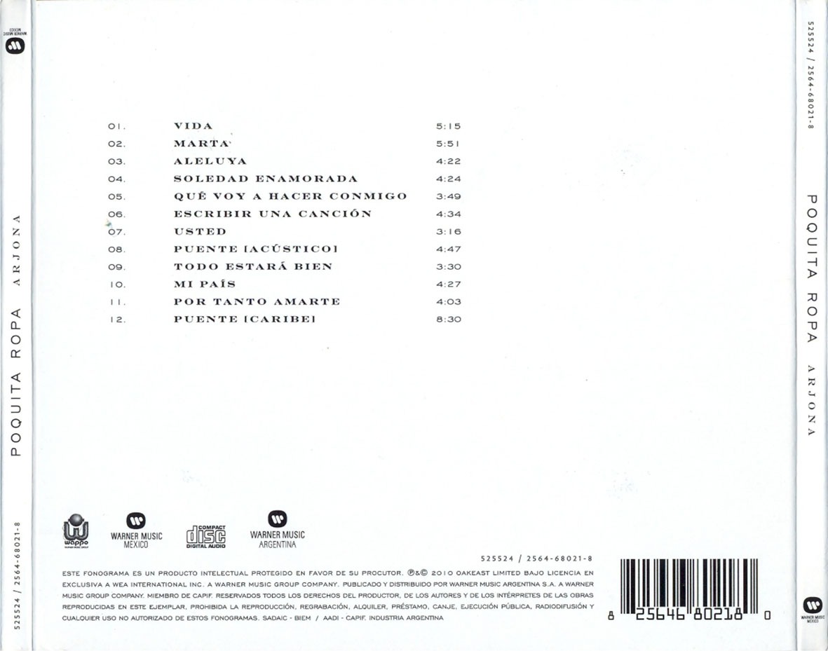 poquita ropa ricardo arjona