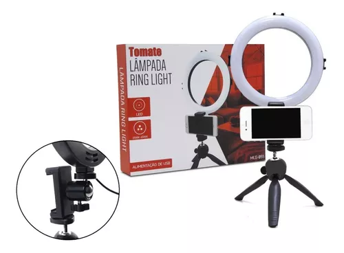 Ring Light Iluminador Selfie Makeup Tripé E Suporte Celular
