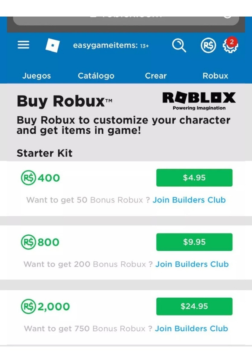 Roblox Gift Card Mercado Libre