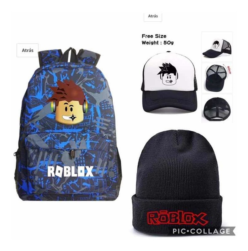 Roblox Mochila Escolar Gorro Y Gorra 1 500 00 En Mercado Libre - mochila escolar roblox