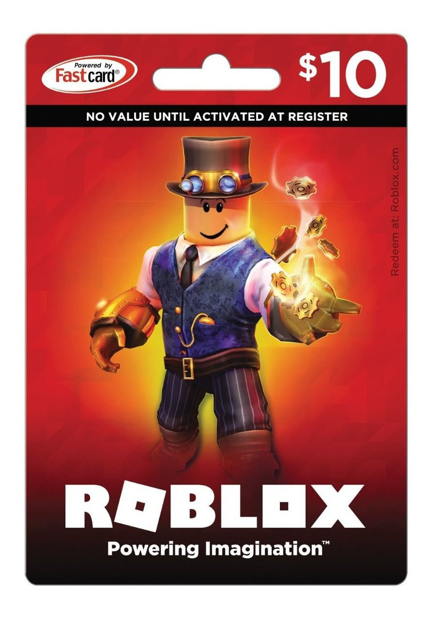 Roblox Robux Tarjeta Gift Card 10 Pc Fast2fun - roblox redeem card number