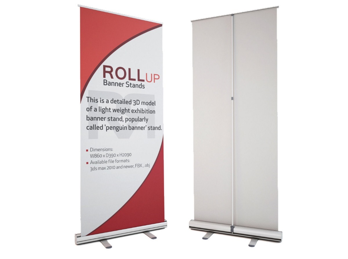  Roll Up Banner Impresso 85x225 Cm Lona Com Estrutura R 