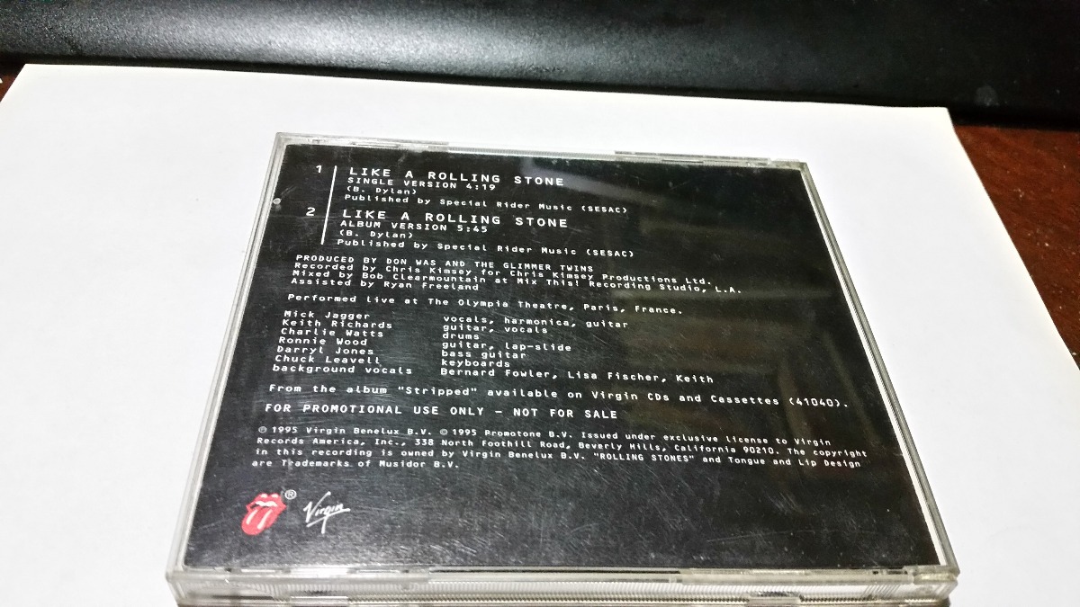 Rolling Stones Like A Rolling Stone Cd Single Usa Promociona 39000
