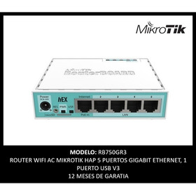 Router Hex  Mikrotik Hap 5 Puertos Gigabit Ethernet Rb750gr3