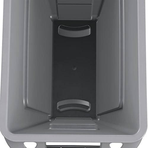 Rubbermaid Slim Jim 844637 Contenedor con asas color gris