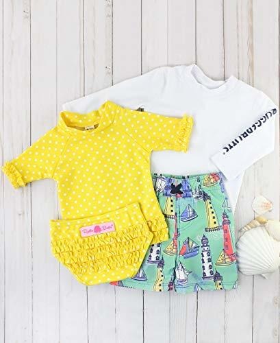 Sun Protection RGSYYXX-SSPK-SC-TDLR RuffleButts Little Girls Rash Guard 2-Piece Swimsuit Set Polka Dot Bikini with UPF 50
