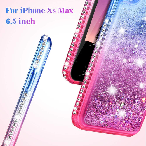 Ruky iPhone Xs Max Funda iPhone Xs Max Glitter Funda Bling Ruky iPhone Xs Max Funda iPhone Xs Max Glitter Funda Bling