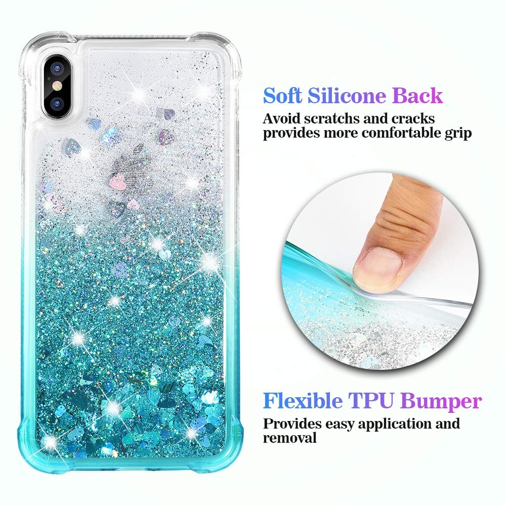 Ruky iPhone Xs Max Funda iPhone Xs Max Glitter Funda Bling Ruky iPhone Xs Max Funda iPhone Xs Max Glitter Funda Bling