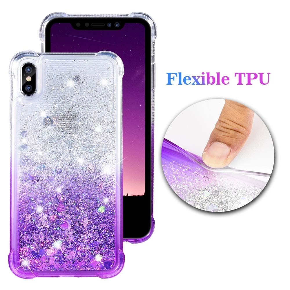 Ruky iPhone Xs Max Funda iPhone Xs Max Glitter Funda Bling Ruky iPhone Xs Max Funda iPhone Xs Max Glitter Funda Bling