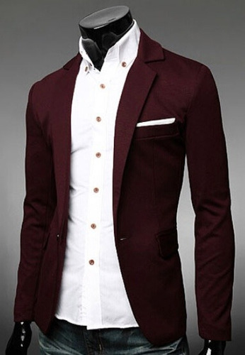 Saco Blazer Hombre Slim Fit Moda Elegante Juvenil Casual