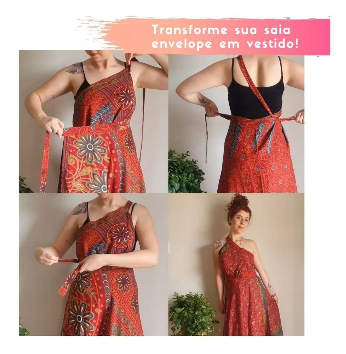 saia envelope transforma em vestido