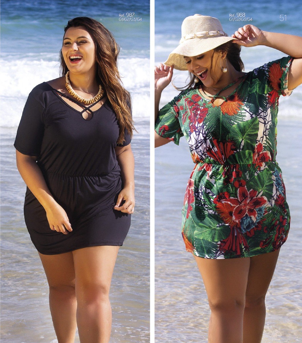 saida de praia plus size