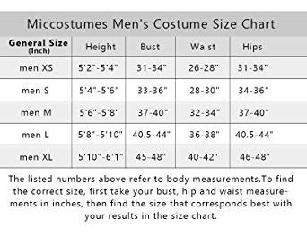 Miccostumes Size Chart