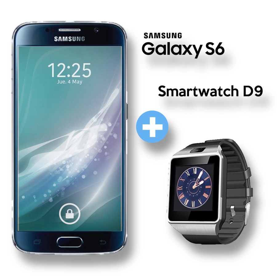 Samsung Galaxy S6 4g Lte + Smartwatch Bt D9 + 12 Cuotas - U$S 389,00 en Mercado Libre
