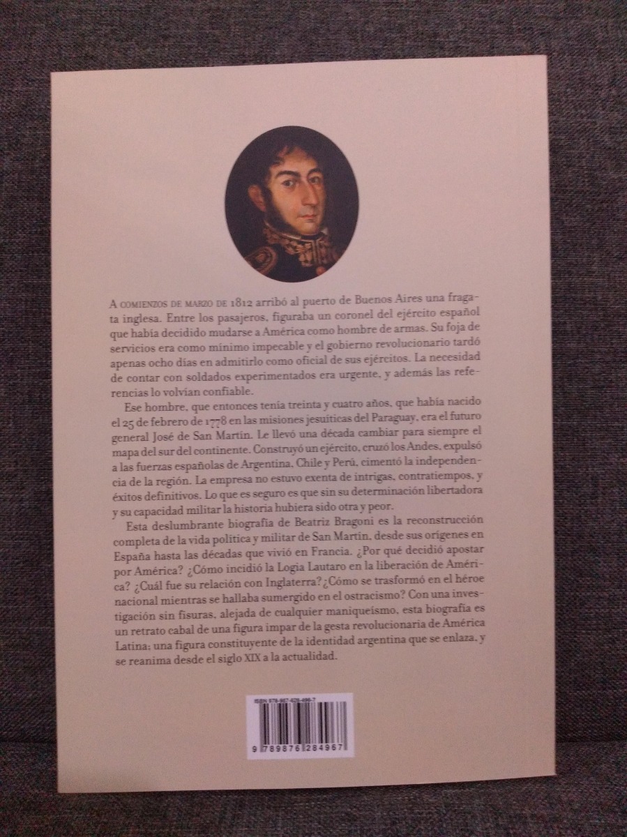 Resultado de imagen para San MartÃ­n. Una biografÃ­a polÃ­tica del Libertador, de Beatriz Bragoni