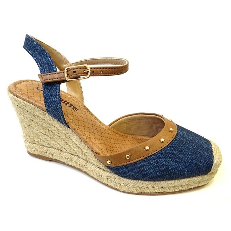 sandália anabela espadrille mercado livre