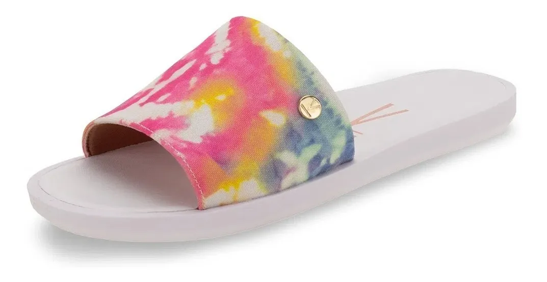 BRAGA E-SHOP | Sandália Chinelo Slide Vizzano Tie Dye Multi Color Original - R$ 69,90