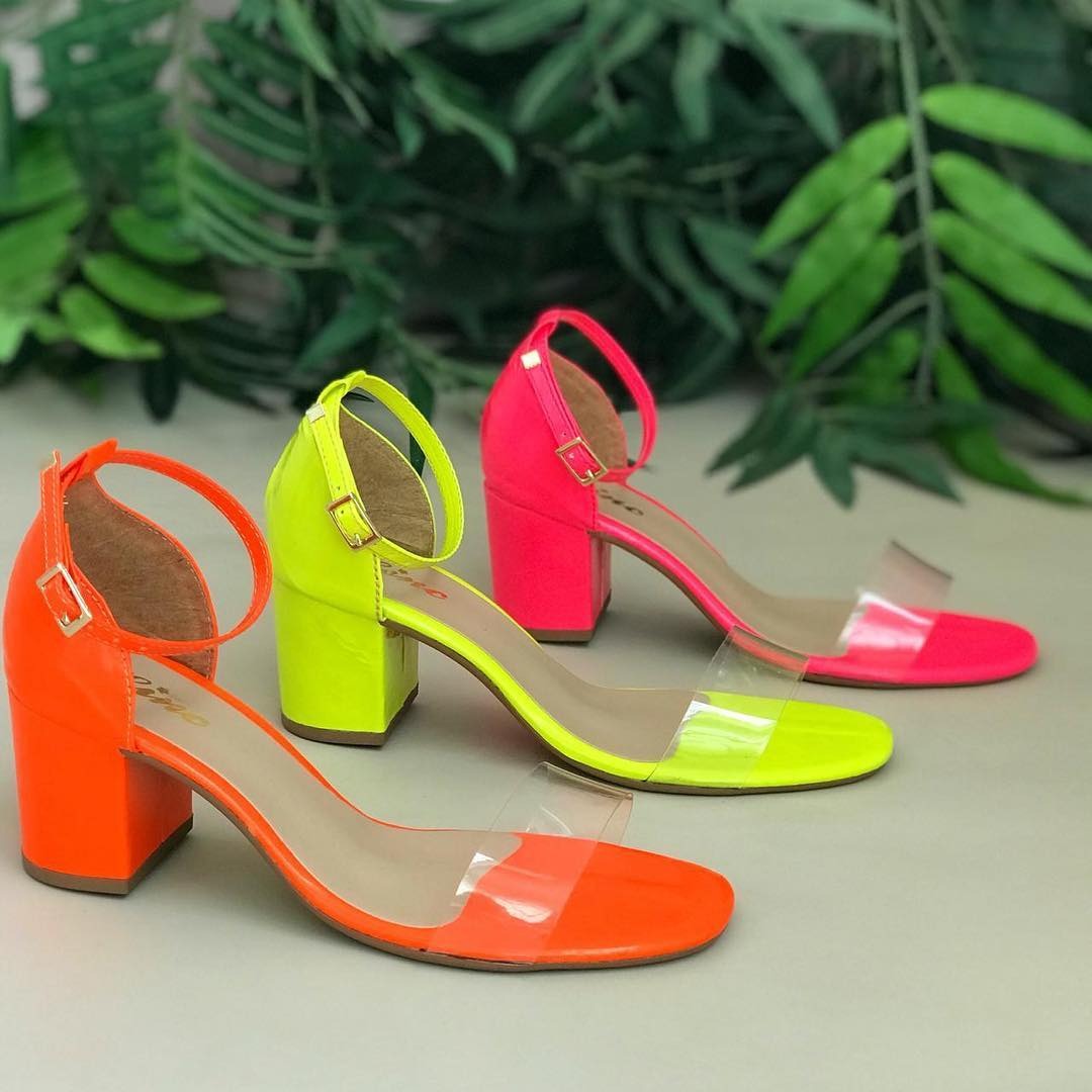 sandalias neon 2019