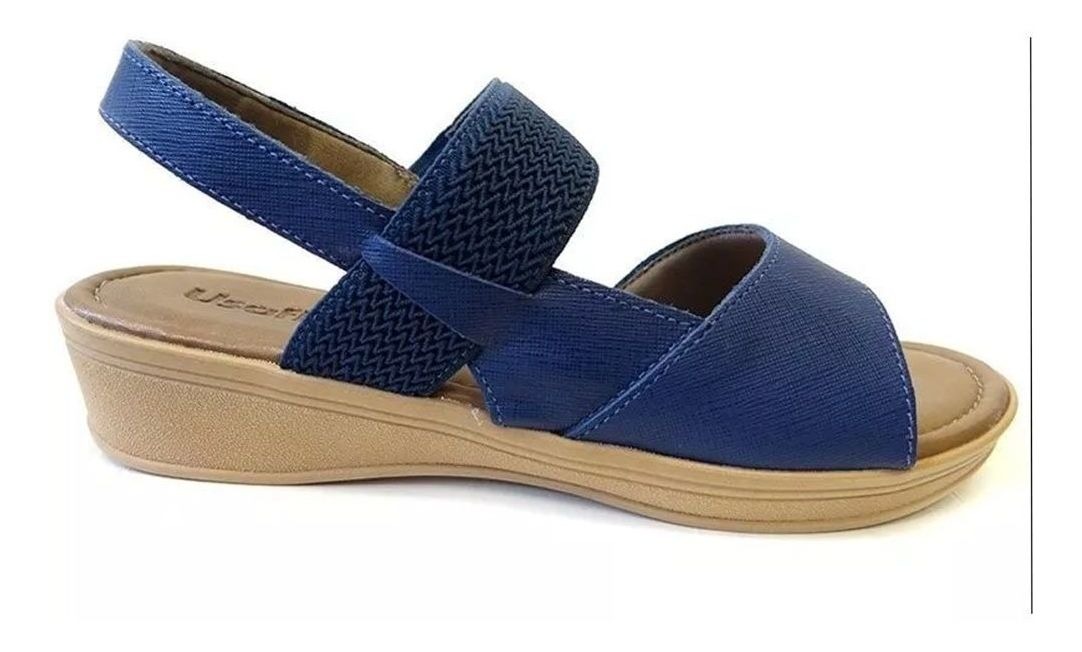 Sandalia Feminina Salto Anabela Médio 1216 Usaflex - R$ 193,80 em Mercado Livre