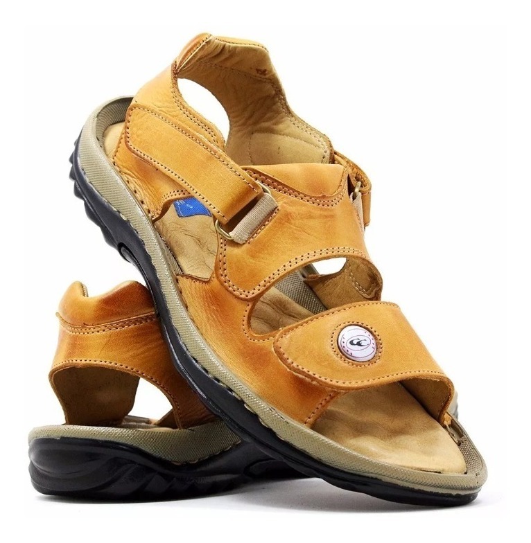 Sandália Masculina Franciscana Couro Confortavel Antistress - R$ 139,99 em Mercado Livre