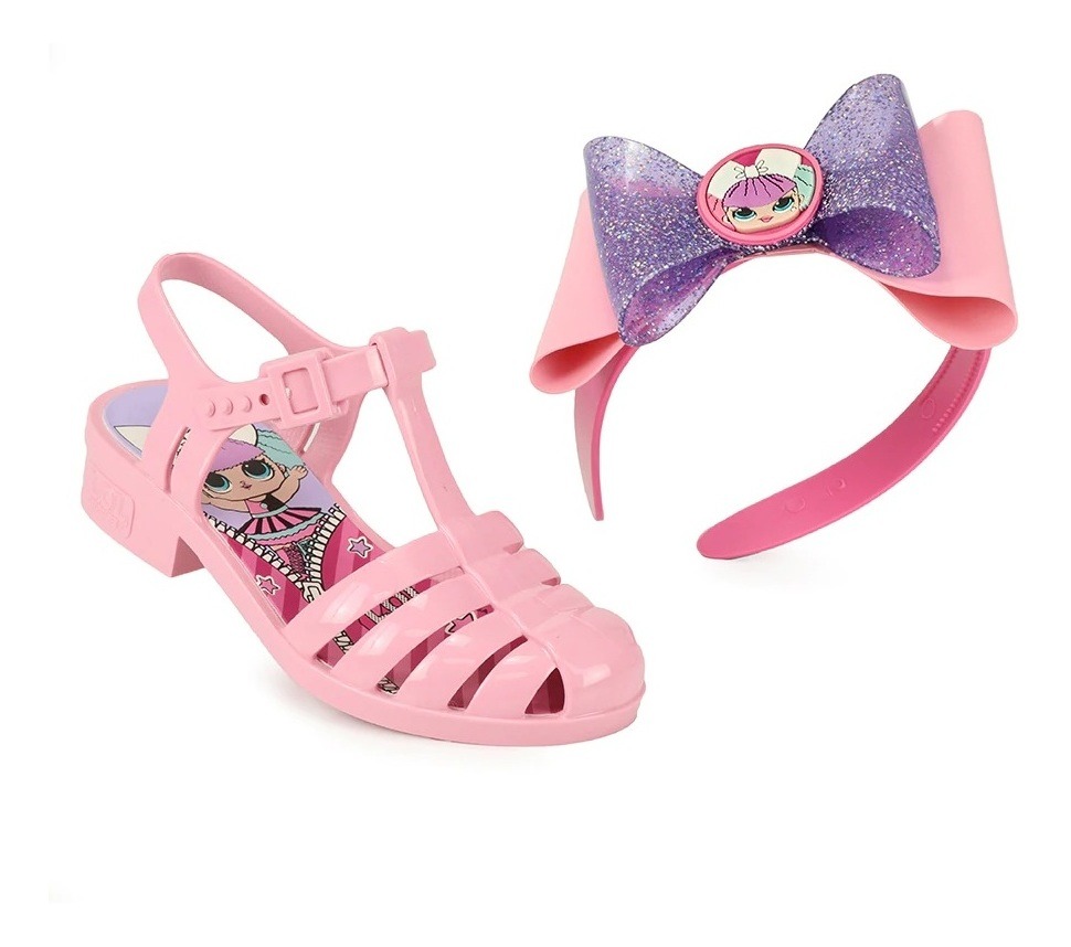 Sandália Menina Laço Mania Lol Surprise Com Brinde - R$ 69,90 em Mercado Livre