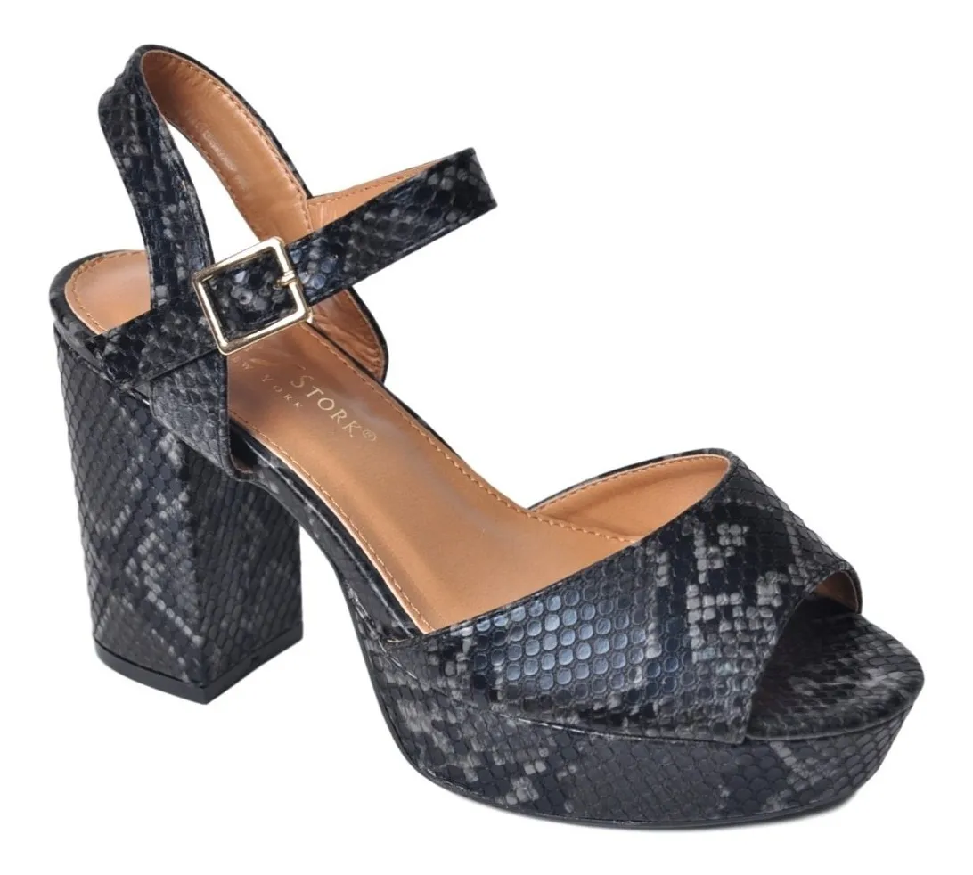 GZSHOES | Sandalia Mujer Fiesta Vestir Lady Stork Agustina Taco Moda - $ 1.796,00