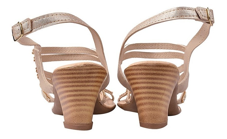 Sandalia Salto Grosso Pvc Feminino 2019 Sandálias-kit 04 Un. - R$ 219,60 em Mercado Livre