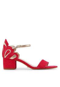 Uy Dama Sandalia En De Topshoes Ancho Taco Gamuza CQrdtxsh