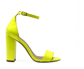 Amarillo Sandalia Numen Tacón Charol Fosforescente 1TKclFJ3