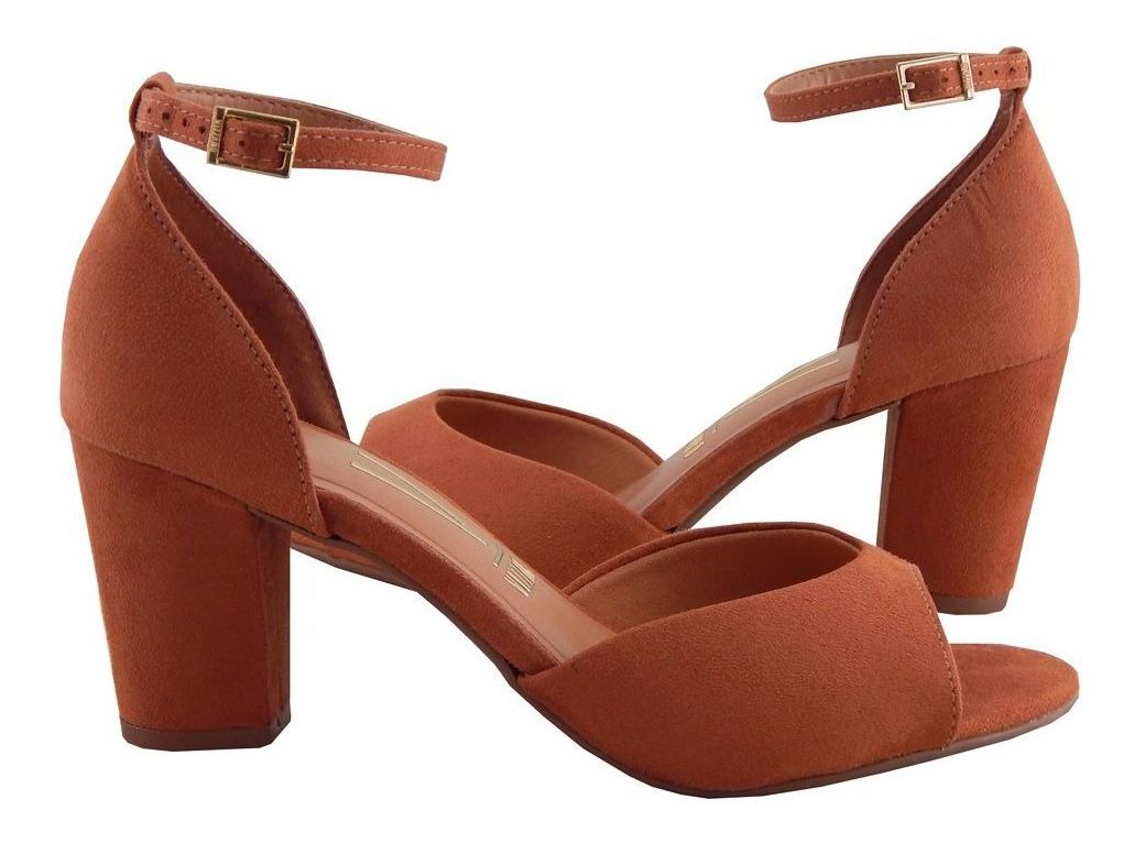 Sandalia Vizzano Camurca Salto Grosso Medio 6262206 Original - R$ 114,80 em Mercado Livre