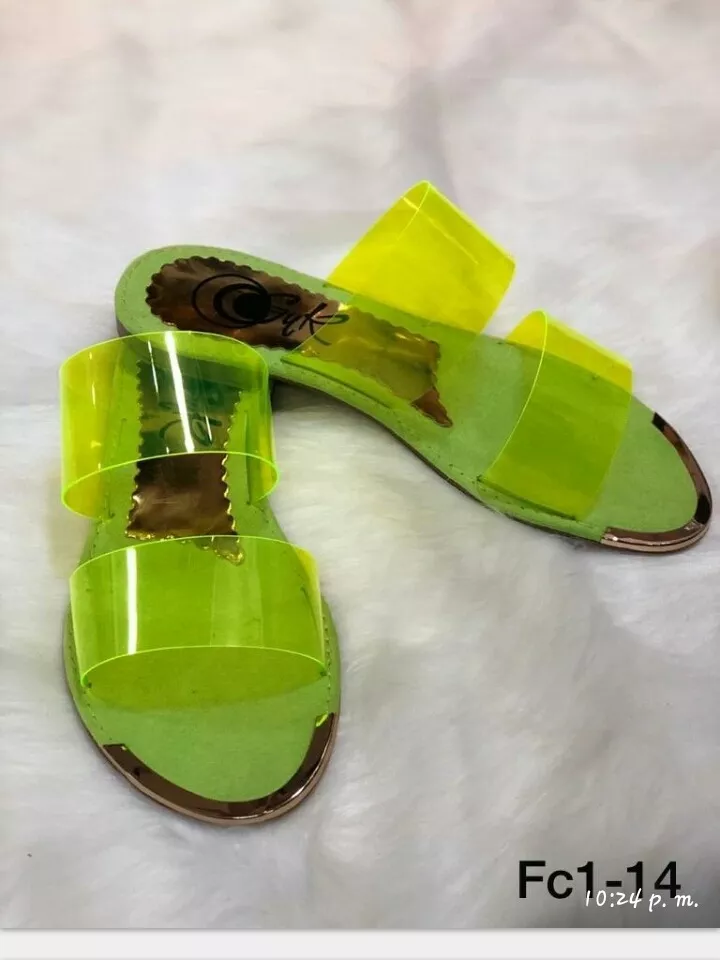 sandalias neon 2019