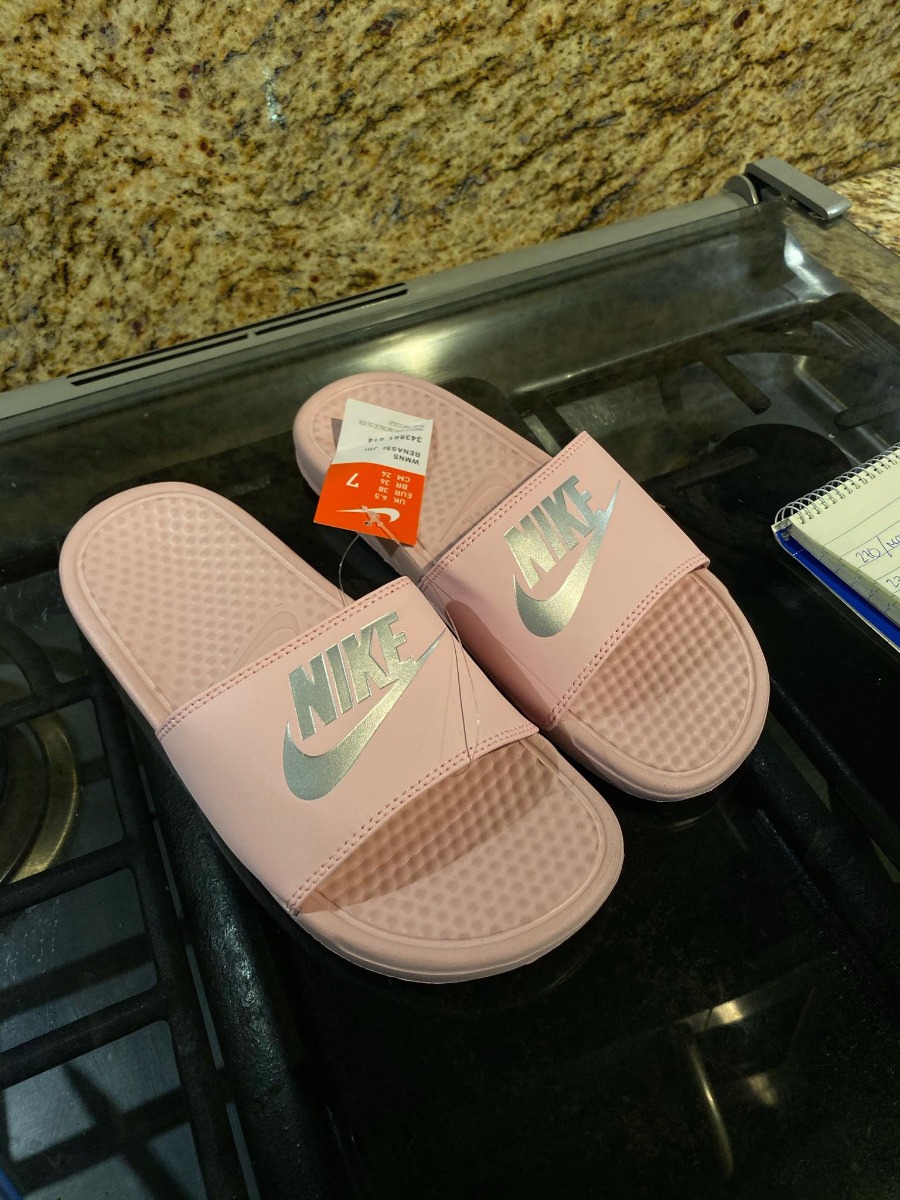Sandalias Nike Mujer Dama Benassi Solarsoft Nuevas Rosa - $ 599.00 en