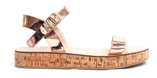 Ursula Prila Planas Sandalias Flat Cobre Corcho f76byYg