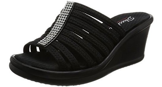 skechers sandals negro