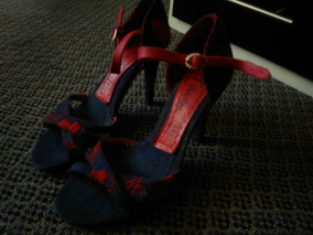Jean Con De Bordado Rosas Sandaliastacos Elegante Moda l1KFcTJ