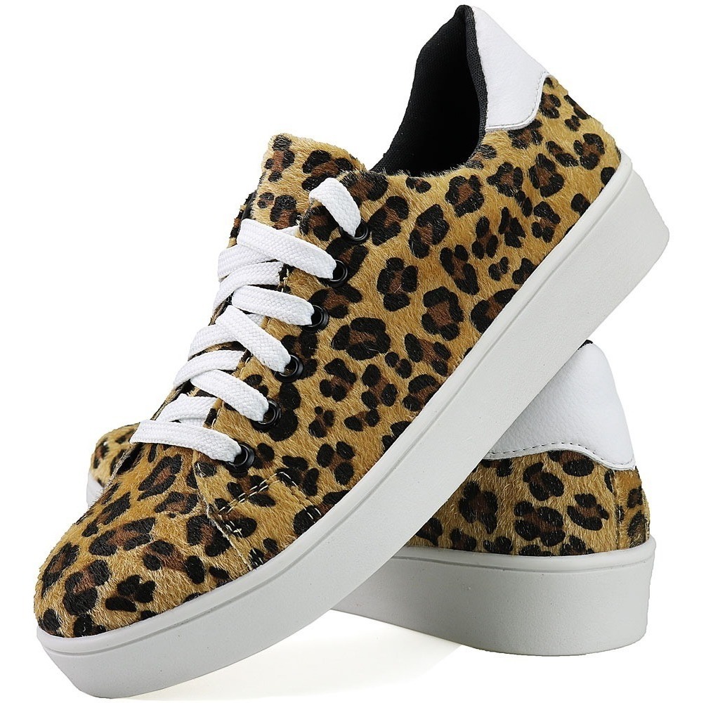 Sapatenis Feminino Flatform Onça Lançamento Dhl Calçados - R$ 79,49 em Mercado Livre