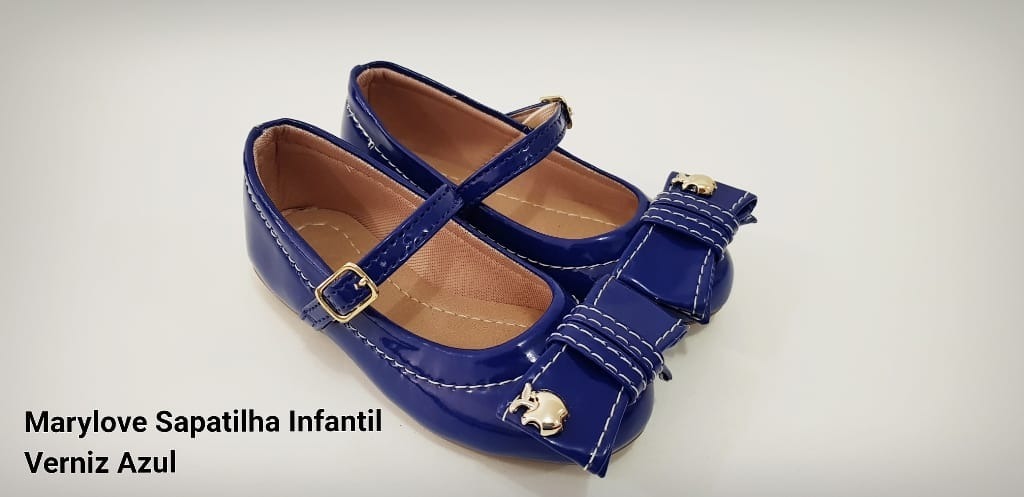 sapato infantil azul marinho