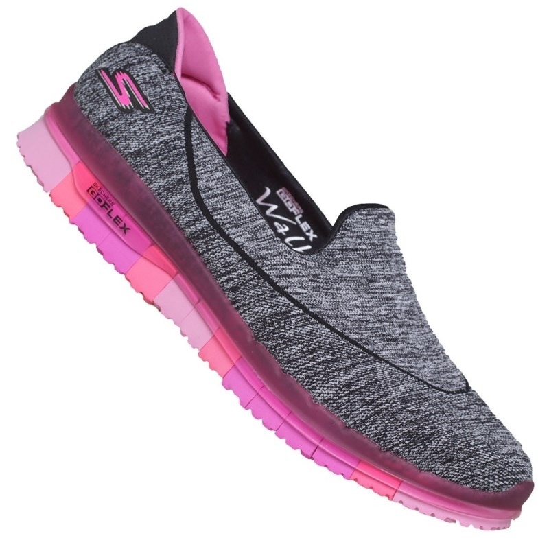 E Go Skechers Bkhp 14010 Flex Rosa Walk Sapatilha Mescla YWEH92ID
