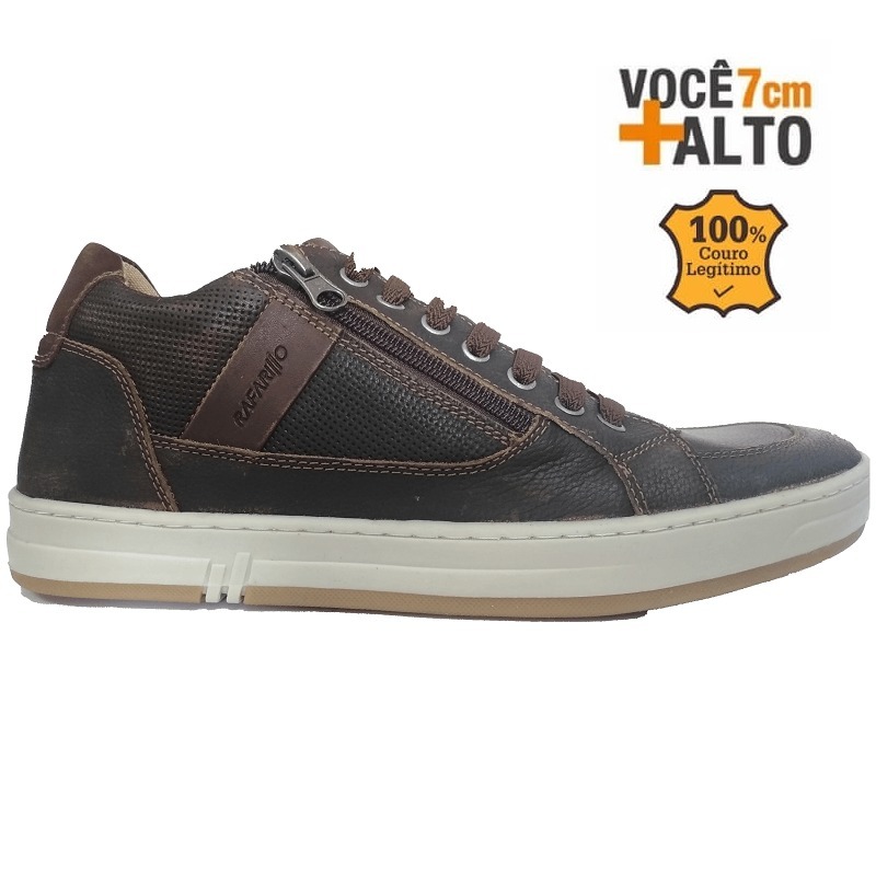 sapato masculino com salto interno 7cm