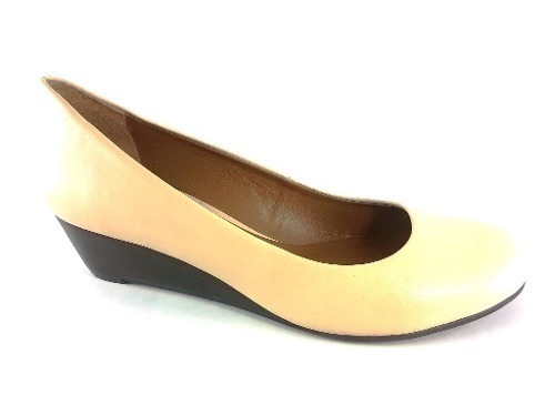 Sapato Anabela Topgrife Bege Moda Evangélica - R$ 95,94 em Mercado Livre