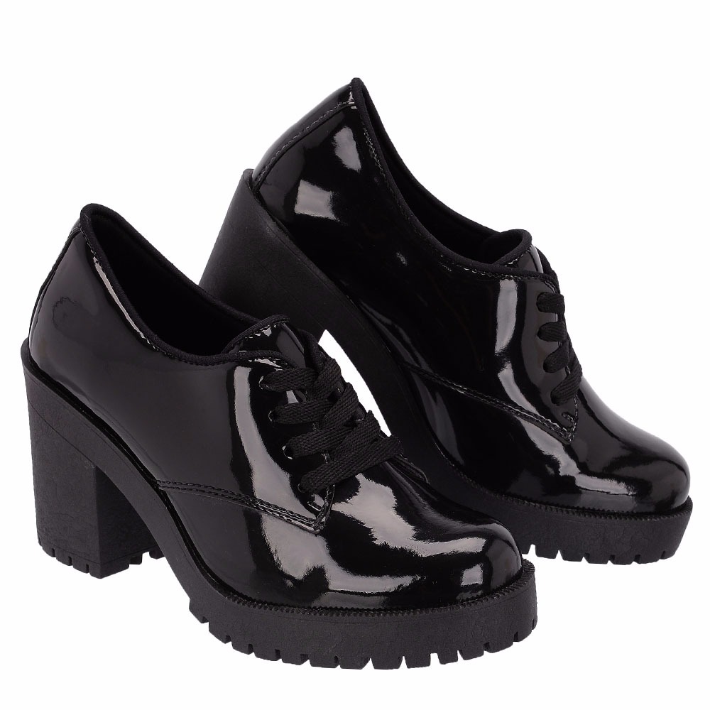 Musgo metálico evolução sapato envernizado feminino - lusaguaalcanena.pt