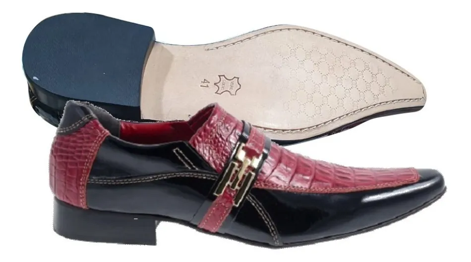 Art Sapatos Industria Calçadista | Sapato Masculino Luxo Em Couro 100% Jacaré Ref: 73 - R$ 369,90