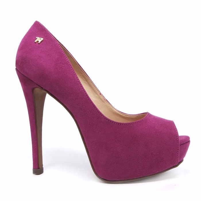 Sapato Meia Pata Peep Toe - Sued Smooth - Super Barato! - R$ 99,99 em Mercado Livre