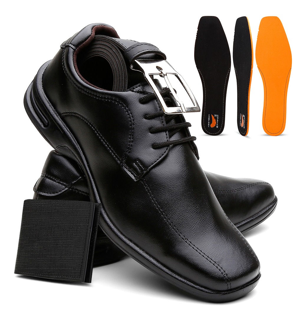 Sapato Ortopedico Masculino Confort Anti Stress Palmilha Gel - R$ 54,90 em Mercado Livre