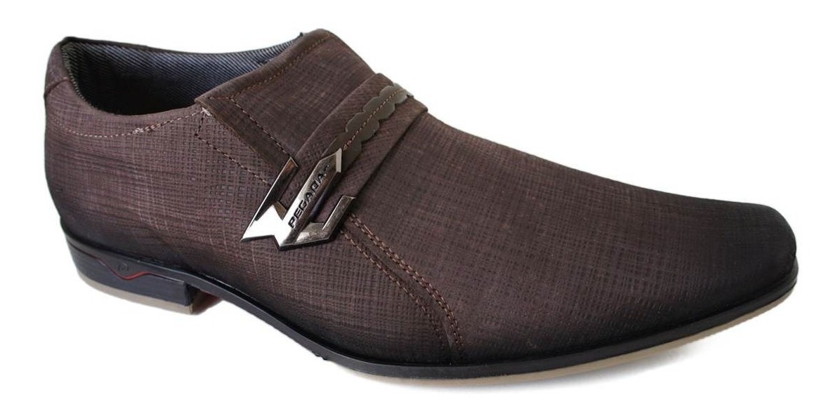 Sapato Pegada Social Fivela Couro Legitimo - 122262 Cafe - R$ 209,90 em Mercado Livre
