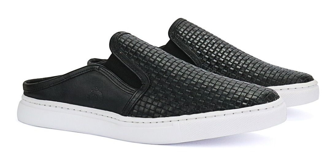 Sapato Sapatilha Masculino Couro Legítimo Slip On Mule Casual - R$ 105,99 em Mercado Livre