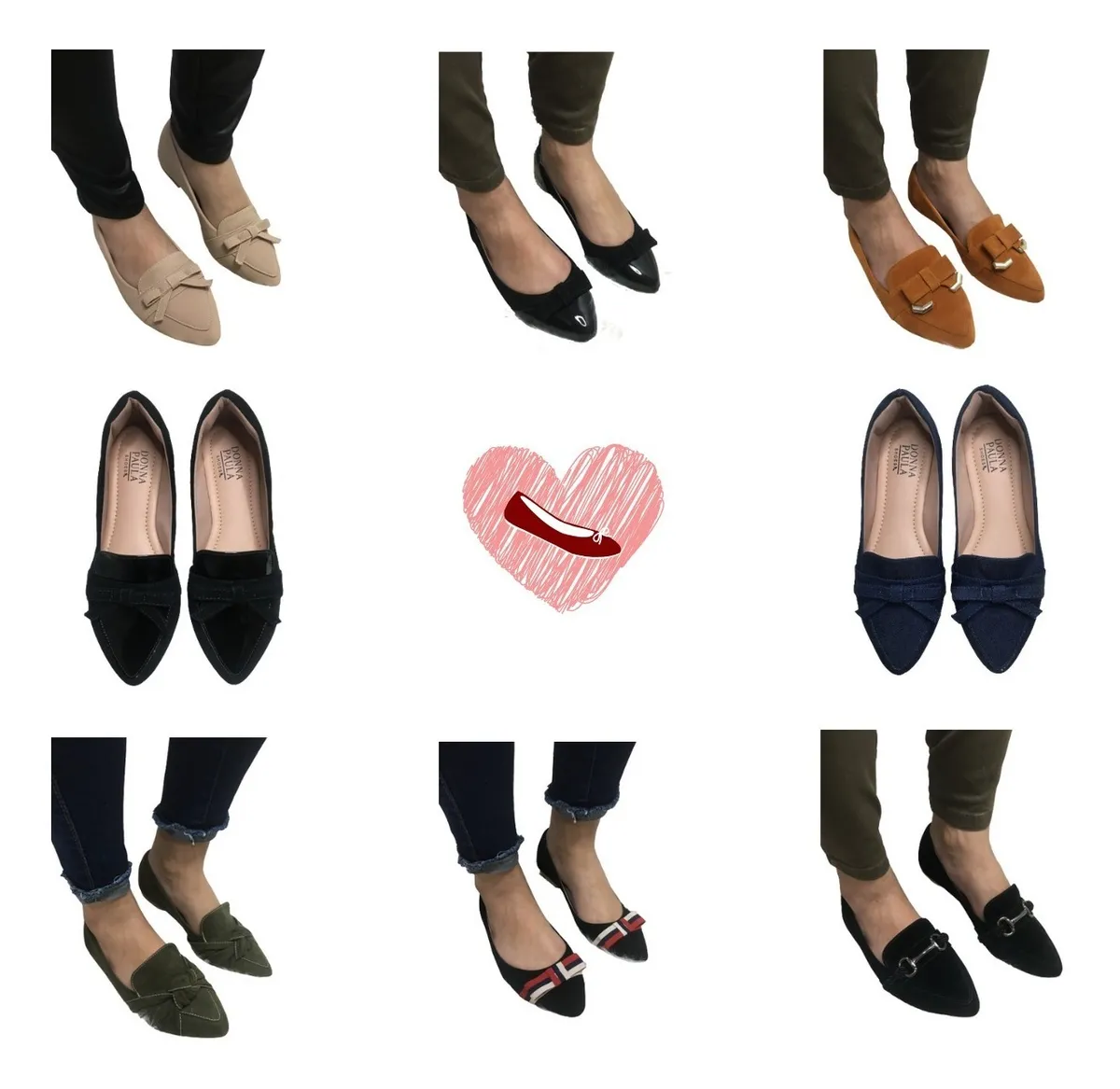 DONNAPAULASHOES | Sapato Sapatilha Sandália Scarpin Moda Kit 3 Pares Atacado - R$ 119,99